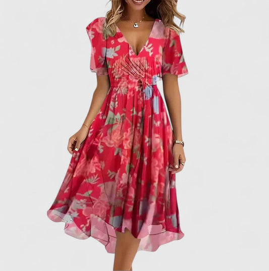 Women's Elegant Floral Short Dress