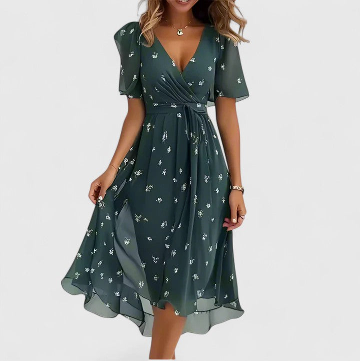 Women's Elegant Floral Short Dress