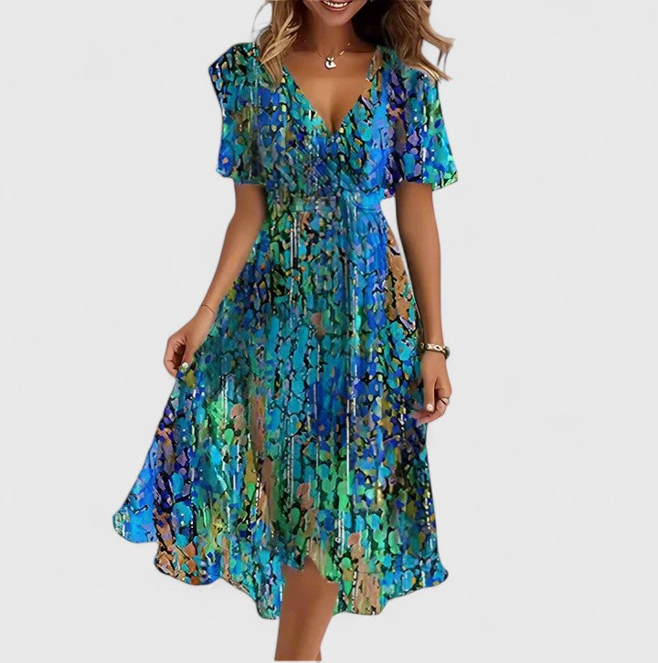 Women's Elegant Floral Short Dress
