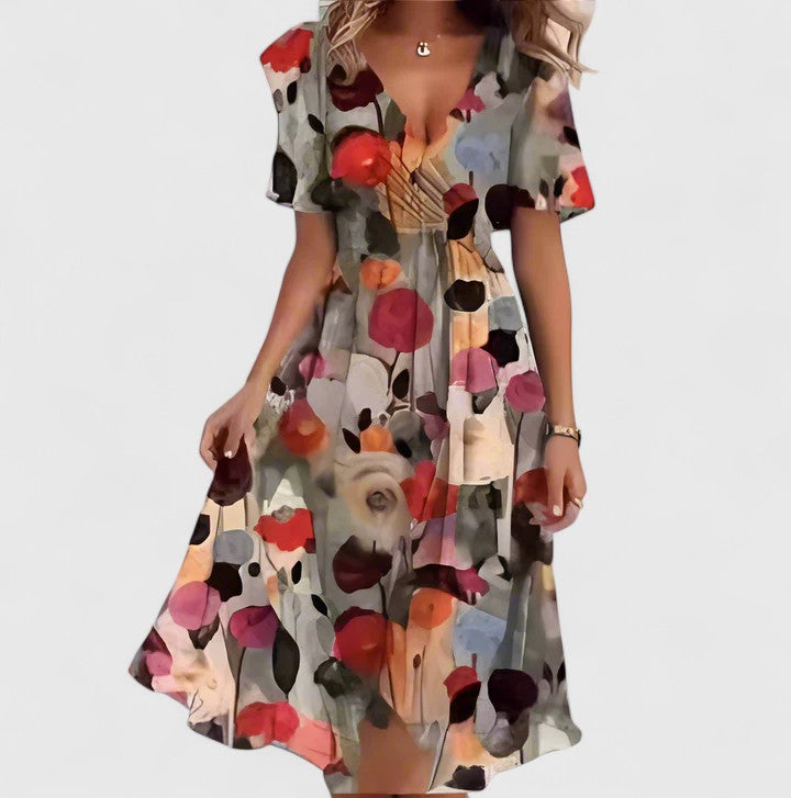 Women's Elegant Floral Short Dress