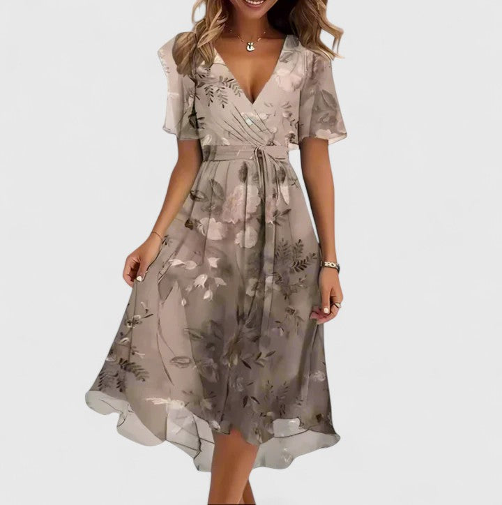 Women's Elegant Floral Short Dress