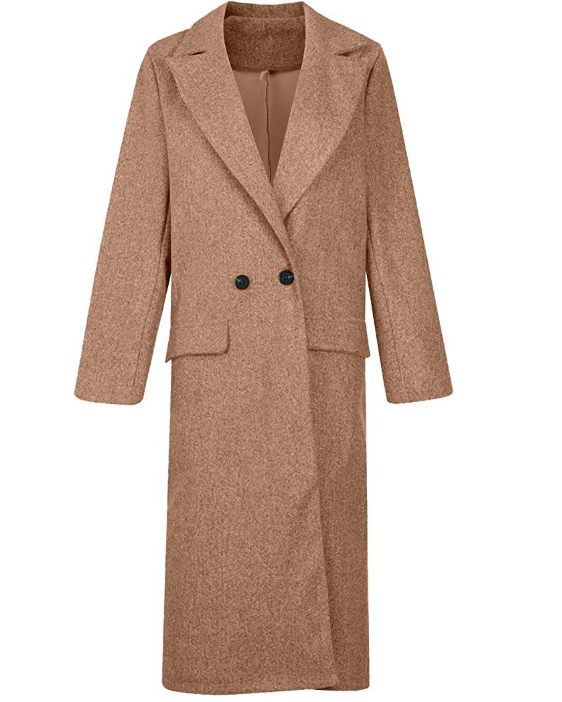 Women's Elegant Long Button-Front Coat