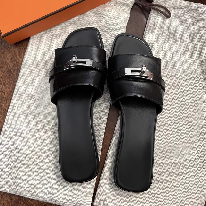 Women's Elegant Square Toe Slides