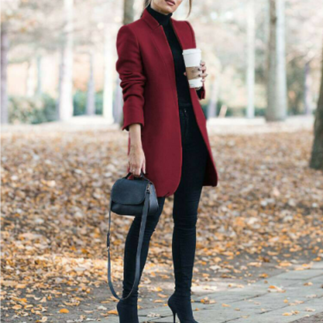 Women's Elegant Stand Collar Winter Coat