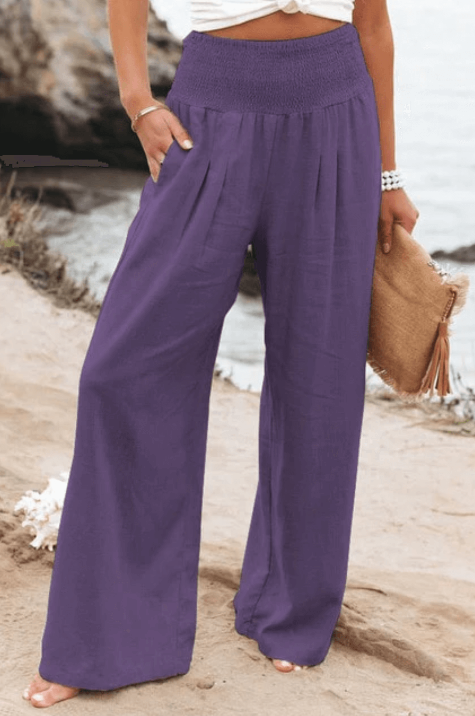 Women's Elegant Stretch Palazzo Pants