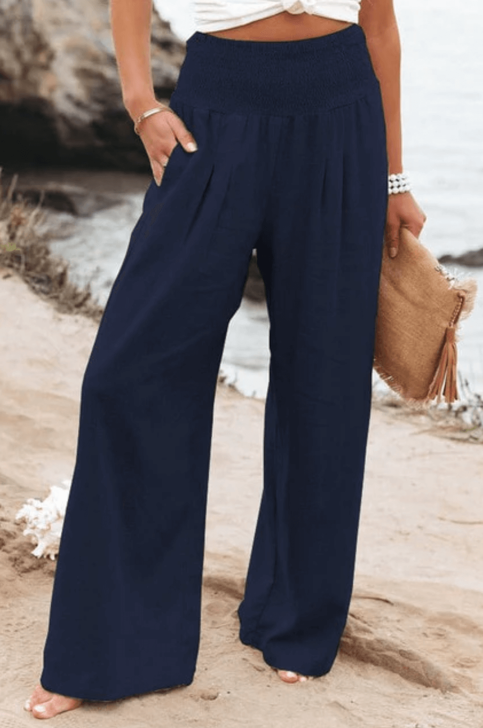 Women's Elegant Stretch Palazzo Pants