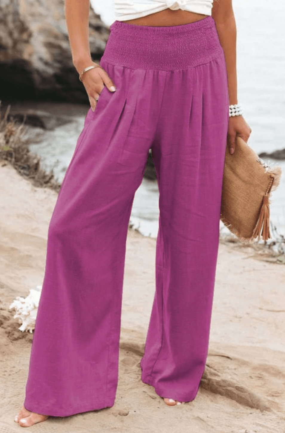Women's Elegant Stretch Palazzo Pants