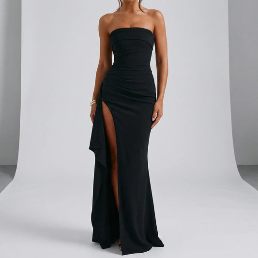 Women's Evening Dress with High Slit – Elegant and Flattering Maxi Dress