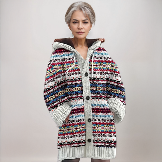 Women's Fair Isle Hooded Cardigan: Timeless Style & Comfort