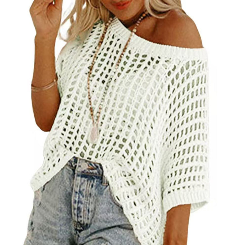 Women's Fishnet Short-Sleeve Top