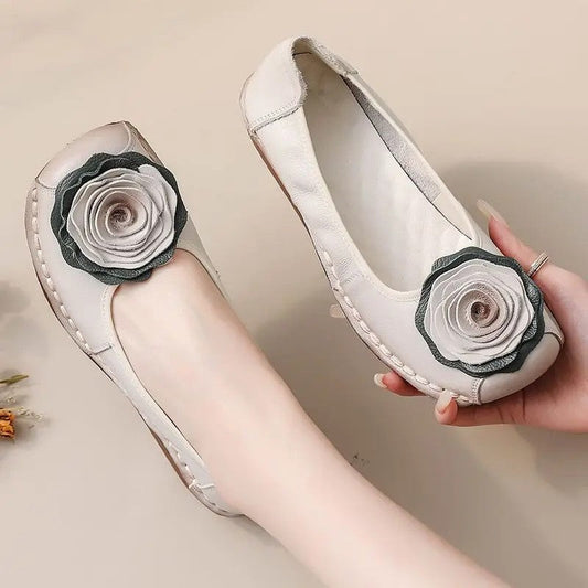 Women's Floral Appliqué Slip-On Comfort Loafers