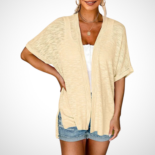 Women's Flowing Short-Sleeve Cardigan