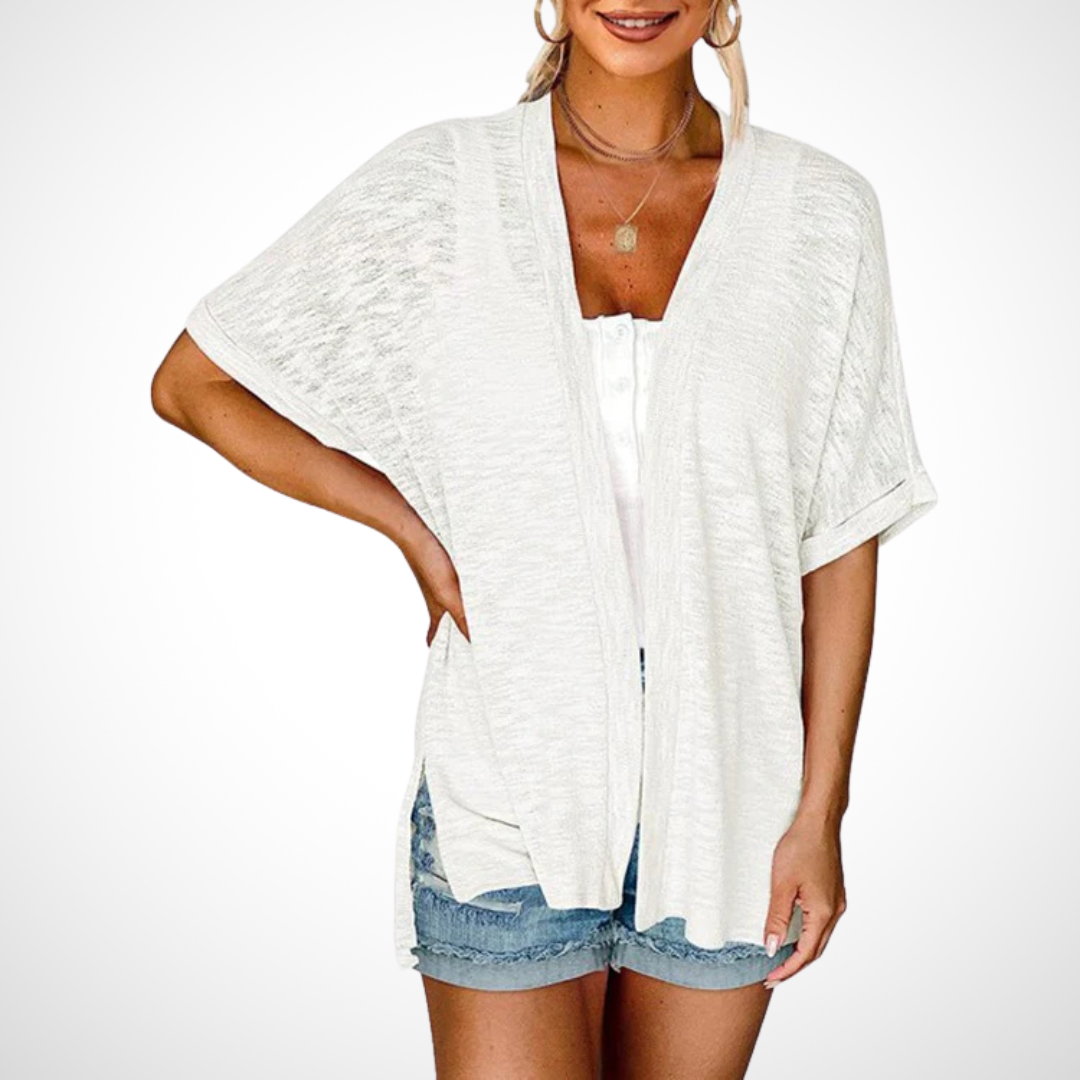 Women's Flowing Short-Sleeve Cardigan