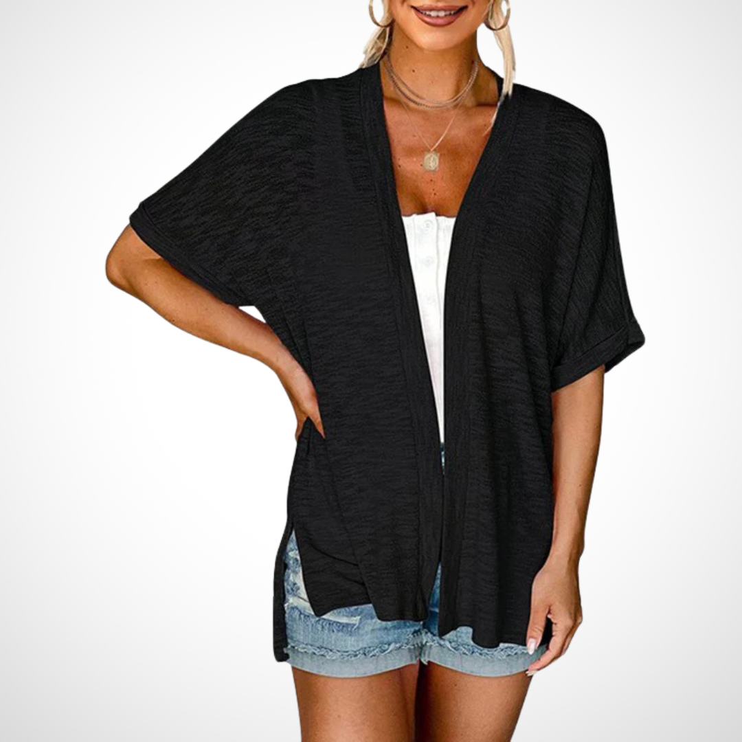 Women's Flowing Short-Sleeve Cardigan