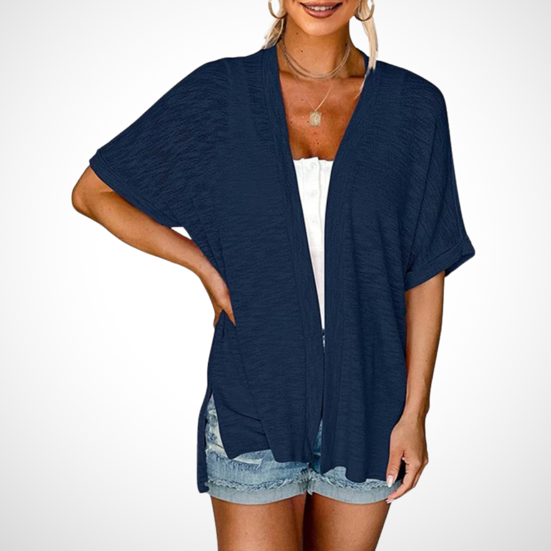 Women's Flowing Short-Sleeve Cardigan