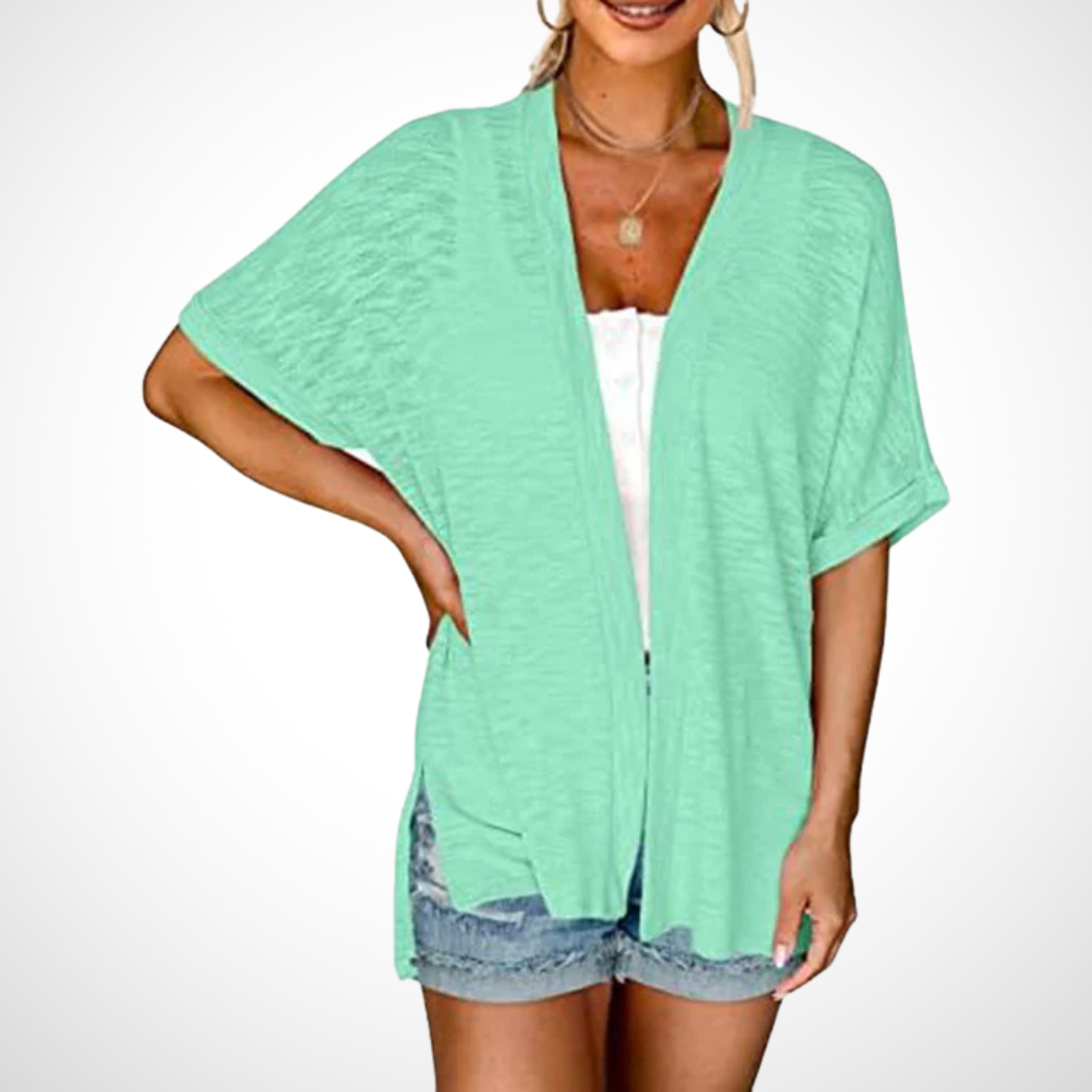 Women's Flowing Short-Sleeve Cardigan