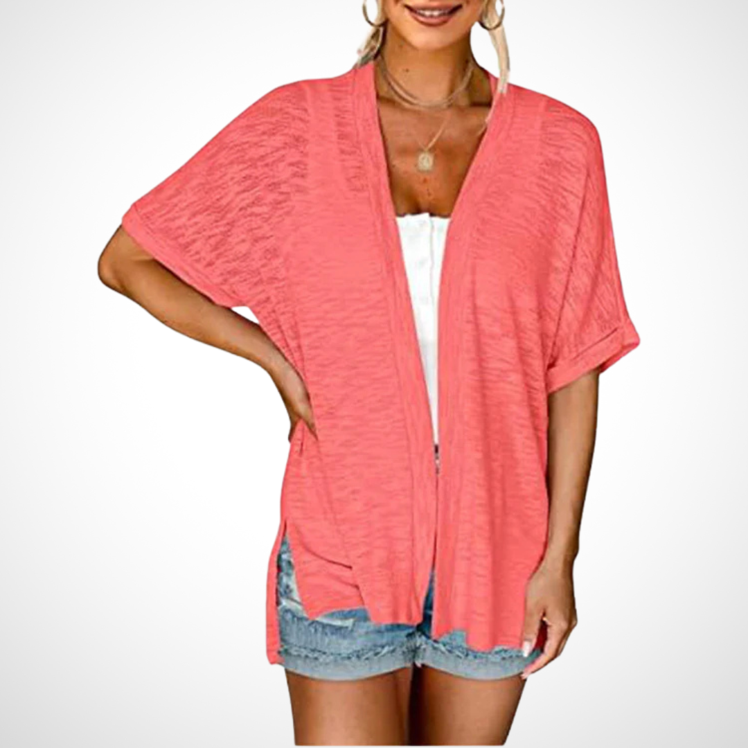 Women's Flowing Short-Sleeve Cardigan