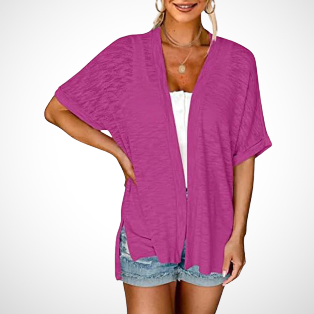 Women's Flowing Short-Sleeve Cardigan