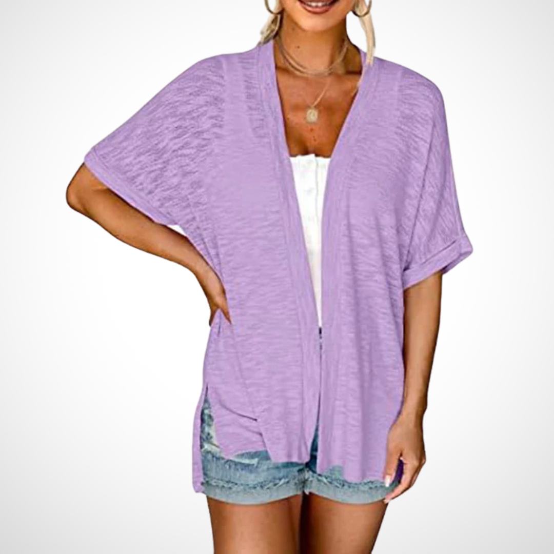 Women's Flowing Short-Sleeve Cardigan