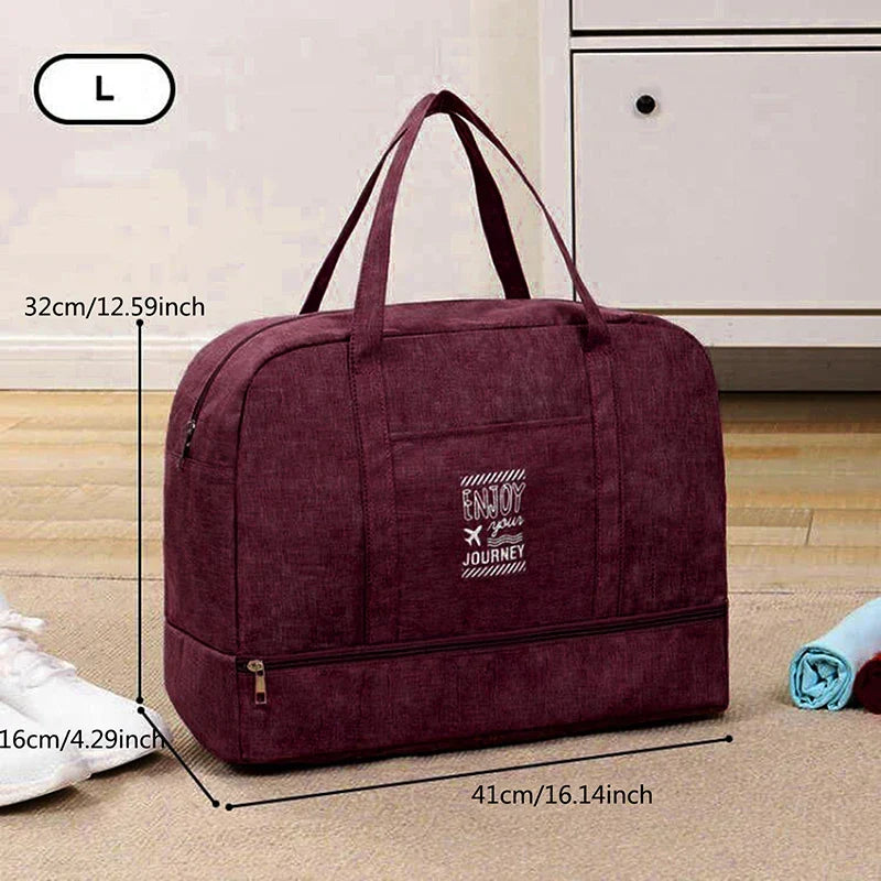 Women's Foldable Travel Duffel Bag | Large Weekender Bag | Cabin Luggage for Travel, Daily Use and Sports