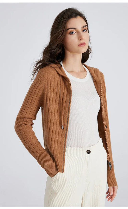 Women's Full-Zip Hooded Cardigan