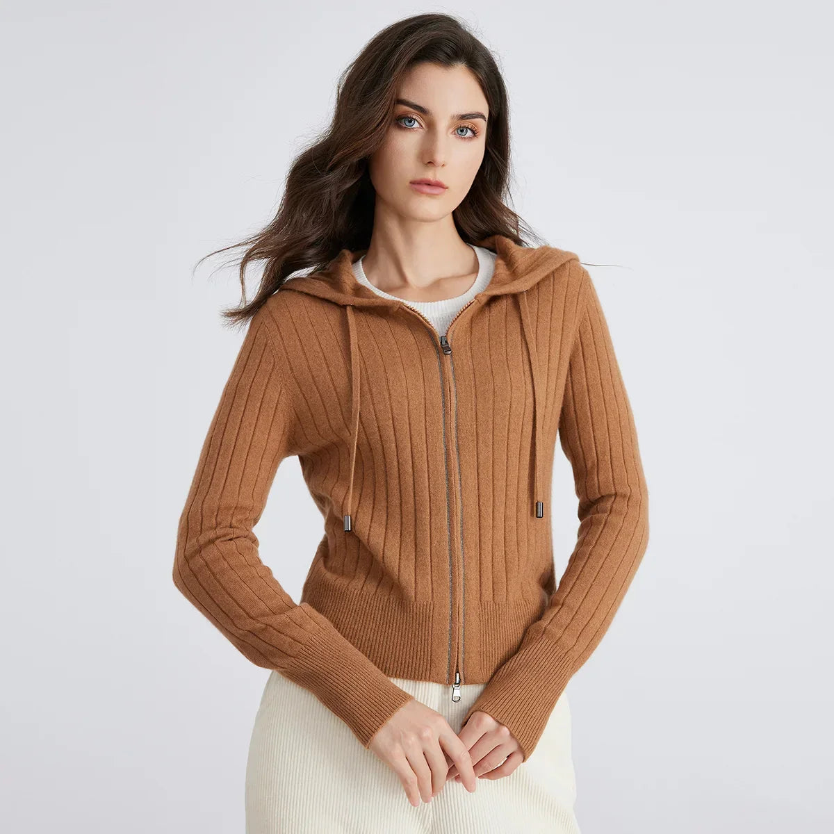 Women's Full-Zip Hooded Cardigan
