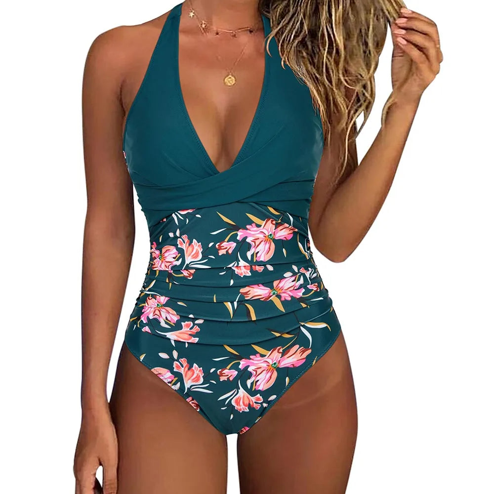 Women's Halterneck Swimsuit - Comfortable and Stylish