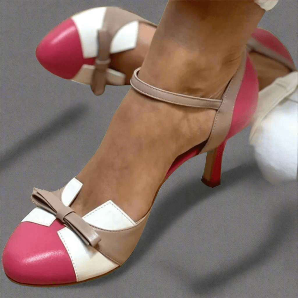 Women's Heeled Sandals with Bow Detail