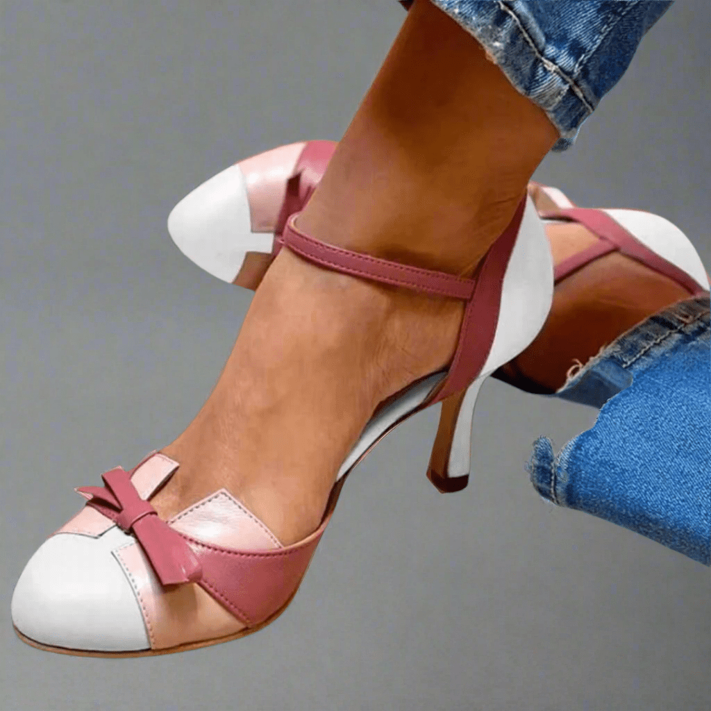 Women's Heeled Sandals with Bow Detail