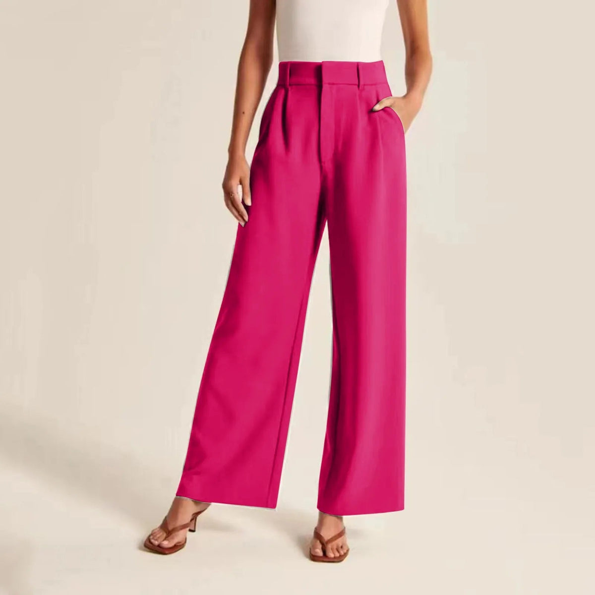Women's High-Waist Wide-Leg Trousers