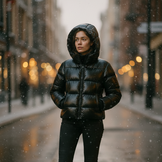 Women's Hooded Padded Puffer Jacket – Warm Winter Design