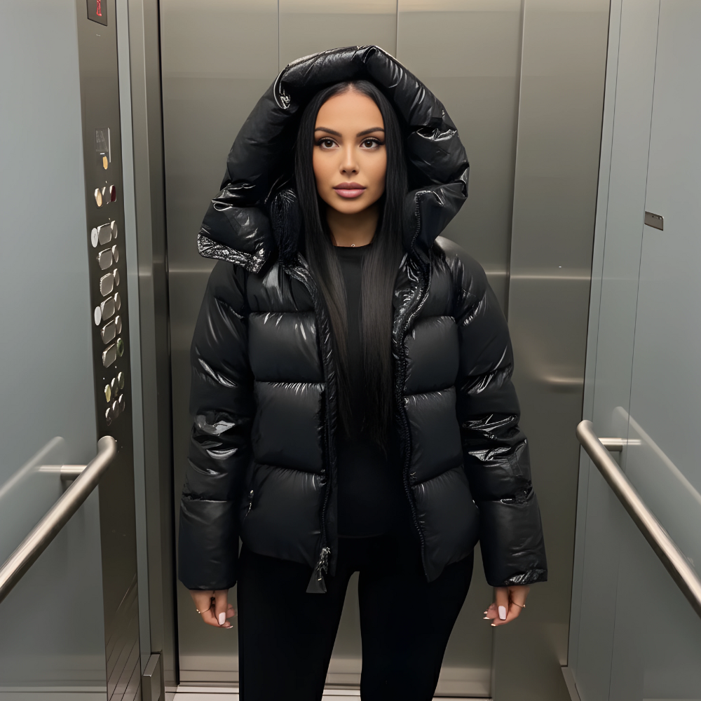 Women's Hooded Padded Puffer Jacket – Warm Winter Design