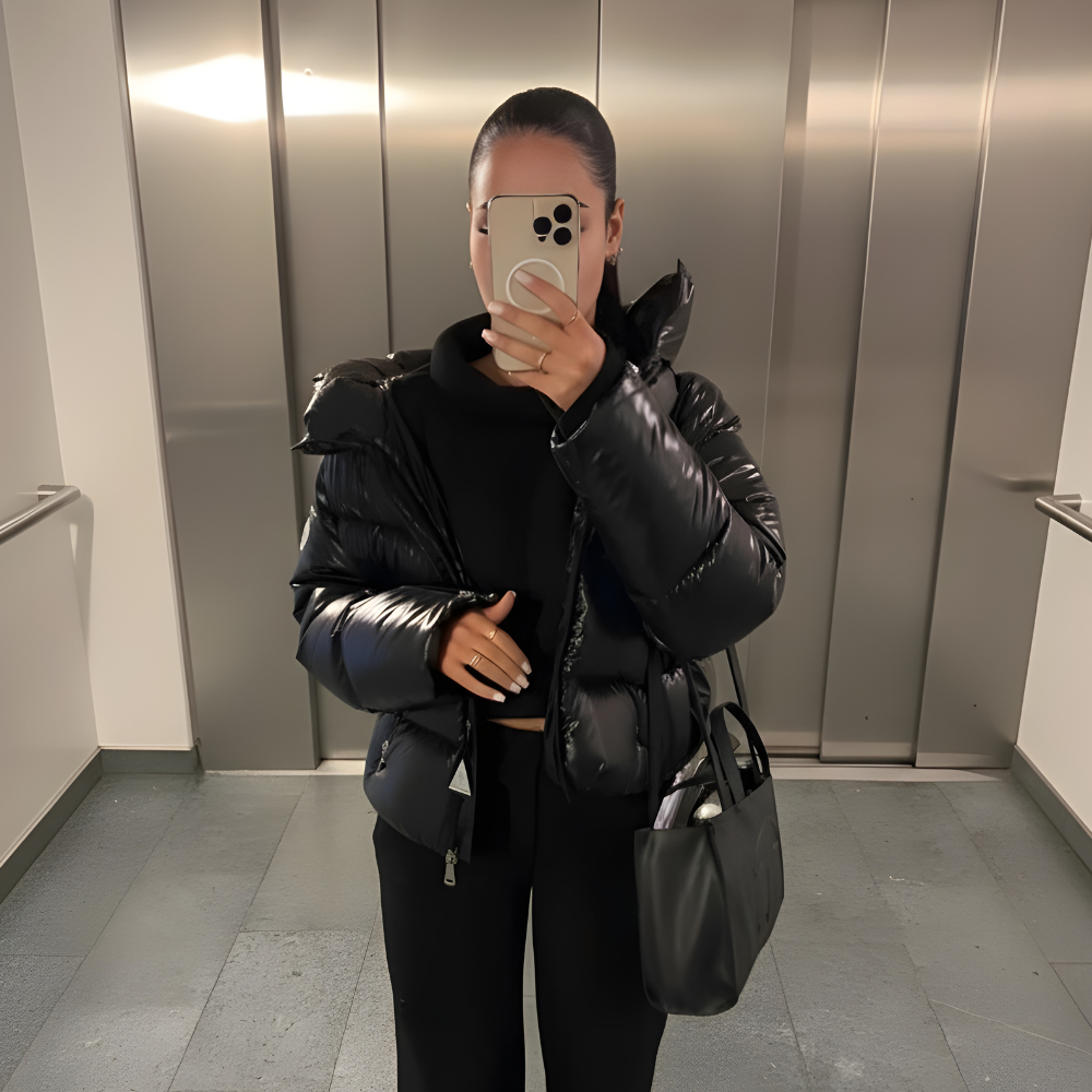 Women's Hooded Padded Puffer Jacket – Warm Winter Design