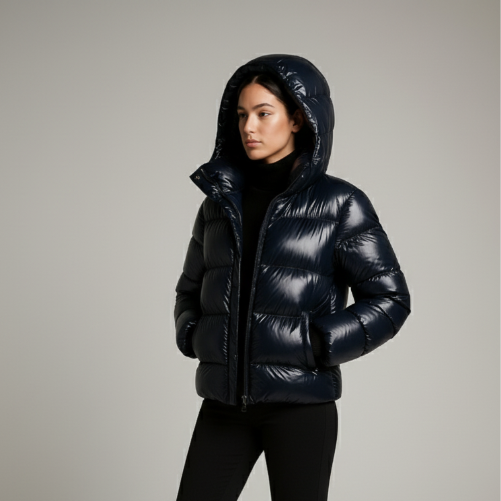 Women's Hooded Padded Puffer Jacket – Warm Winter Design