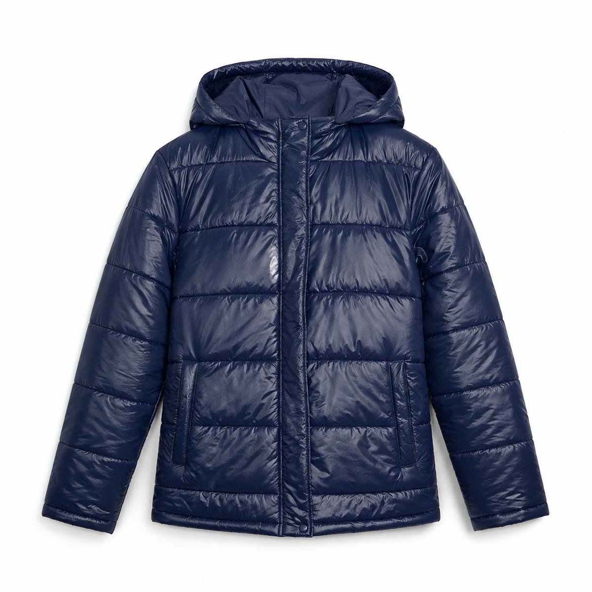 Women's Hooded Quilted Jacket with Pockets