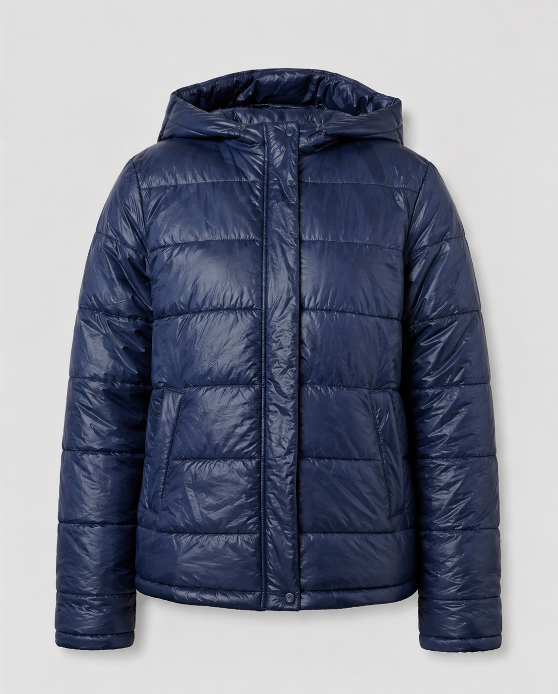 Women's Hooded Quilted Jacket with Pockets