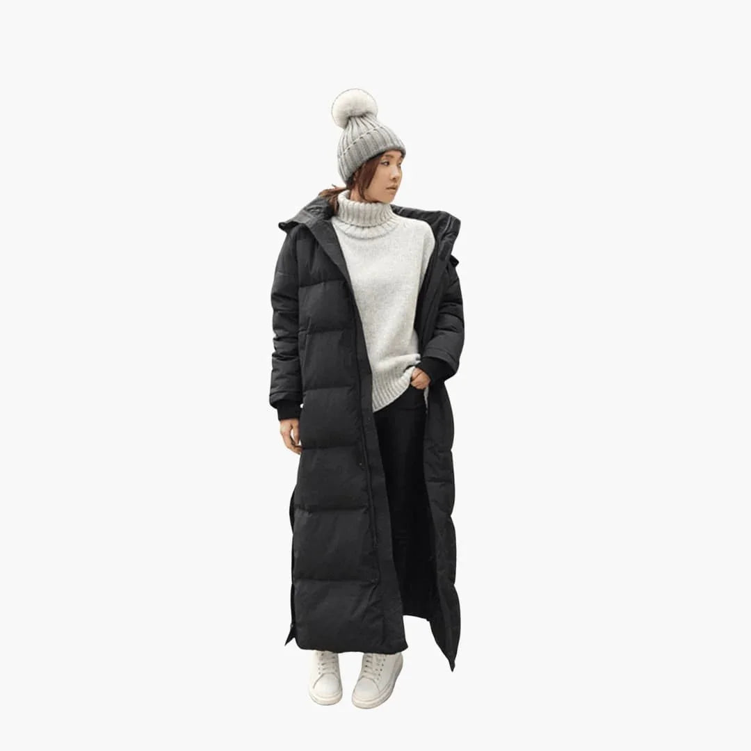 Women's Hooded Winter Parka with Zipper