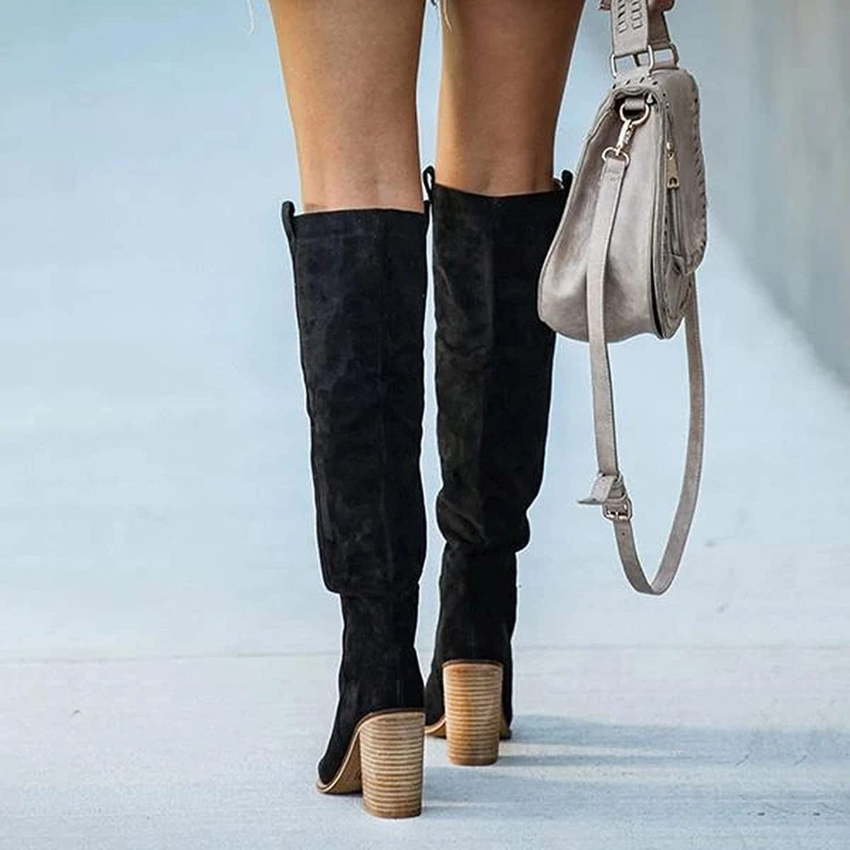 Women's Knee-High Block Heel Boots