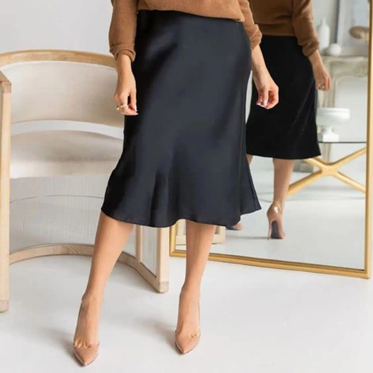 Women's Knee-Length A-Line Skirt