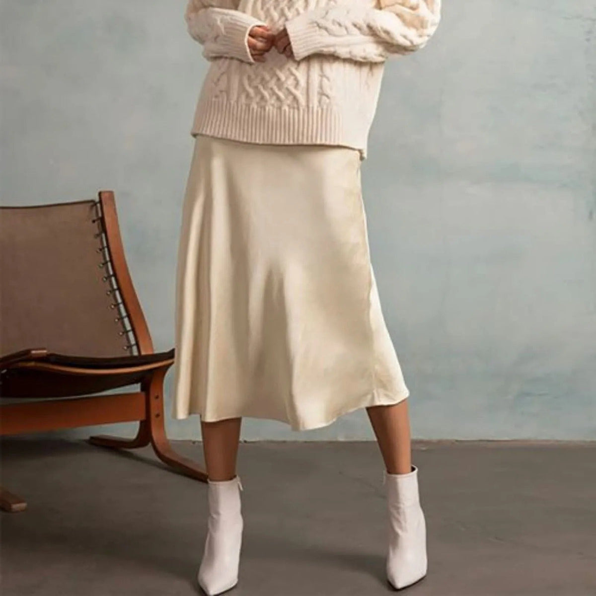 Women's Knee-Length A-Line Skirt