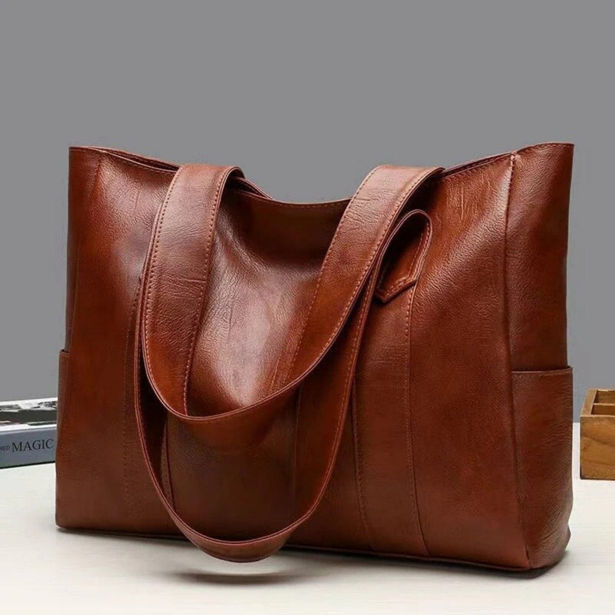 Women's Large-Capacity Vintage Shoulder Tote Bag