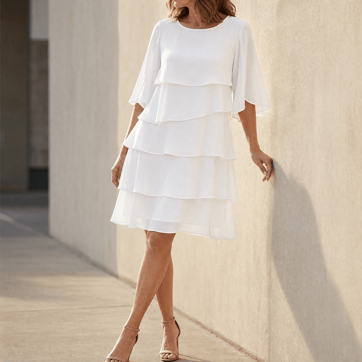 Women's Layered Ruffle Dress