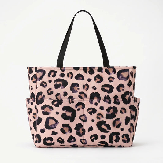 Women's Leopard Print Beach Tote Bag