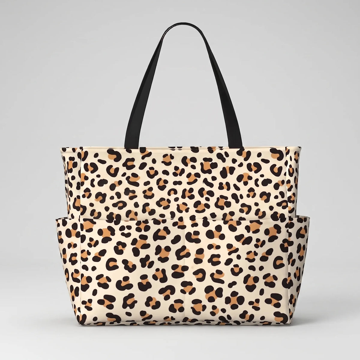 Women's Leopard Print Beach Tote Bag
