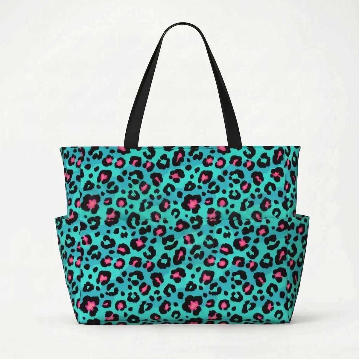 Women's Leopard Print Beach Tote Bag