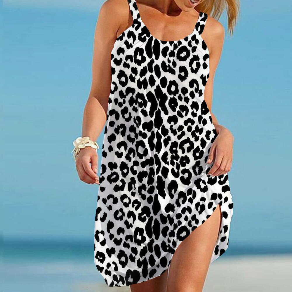 Women's Leopard Print Summer Dress