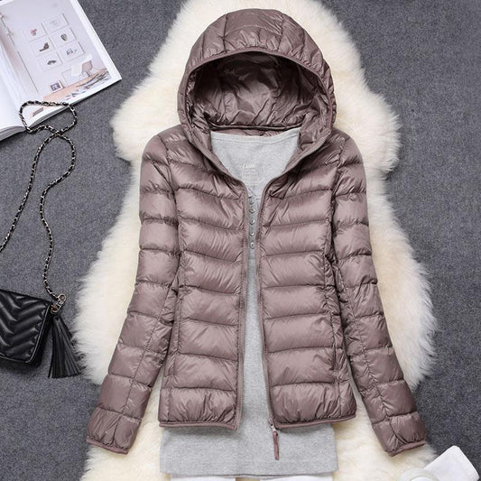 Women's Lightweight Hooded Puffer Jacket