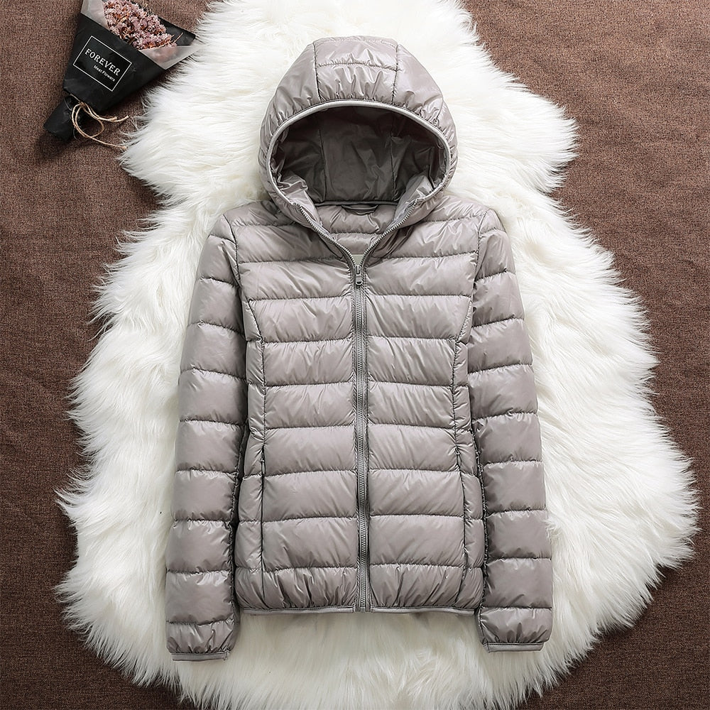 Women's Lightweight Hooded Puffer Jacket