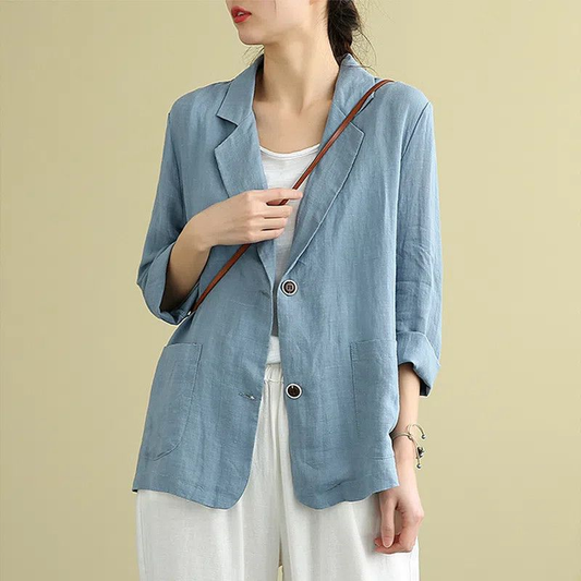Women's Lightweight Tailored Blazer with Pockets