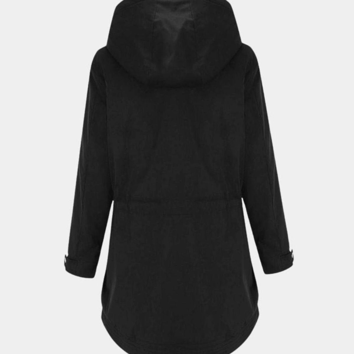 Women's Lined Hooded Parka Coat with Adjustable Waist